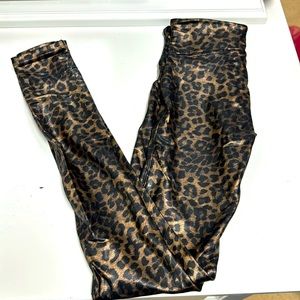 Spanx faux leather leopard leggings